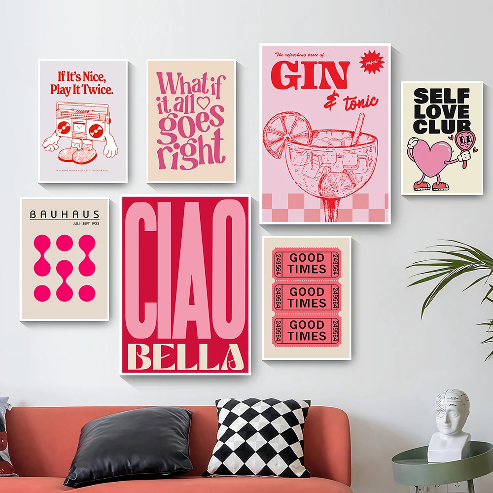 Home Decor Y2K - Pósteres en lienzo con estampado De