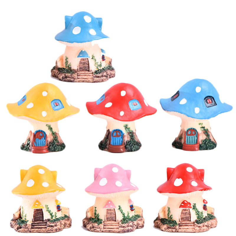 Home Decor Za - Mini casa de setas Kawaii para