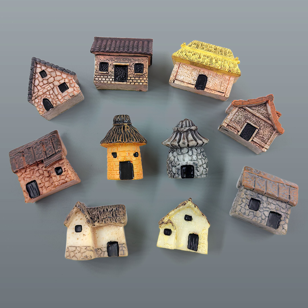 Home Decor Za - Figura de Casa Pequeña en Miniatura,
