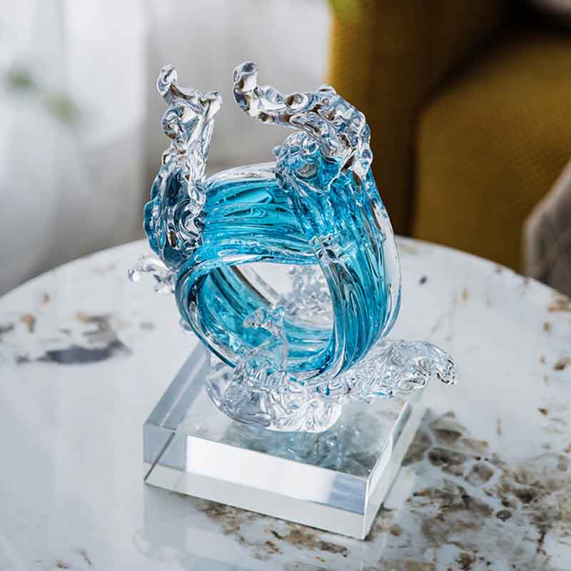 Home Decor Y2K - Escultura abstracta de artesanía de cristal