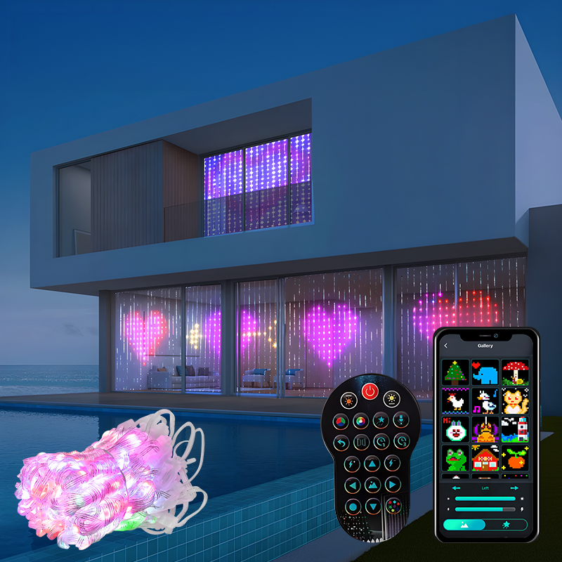 Home Decor Free App - Cortina de luz inteligente RGBIC de