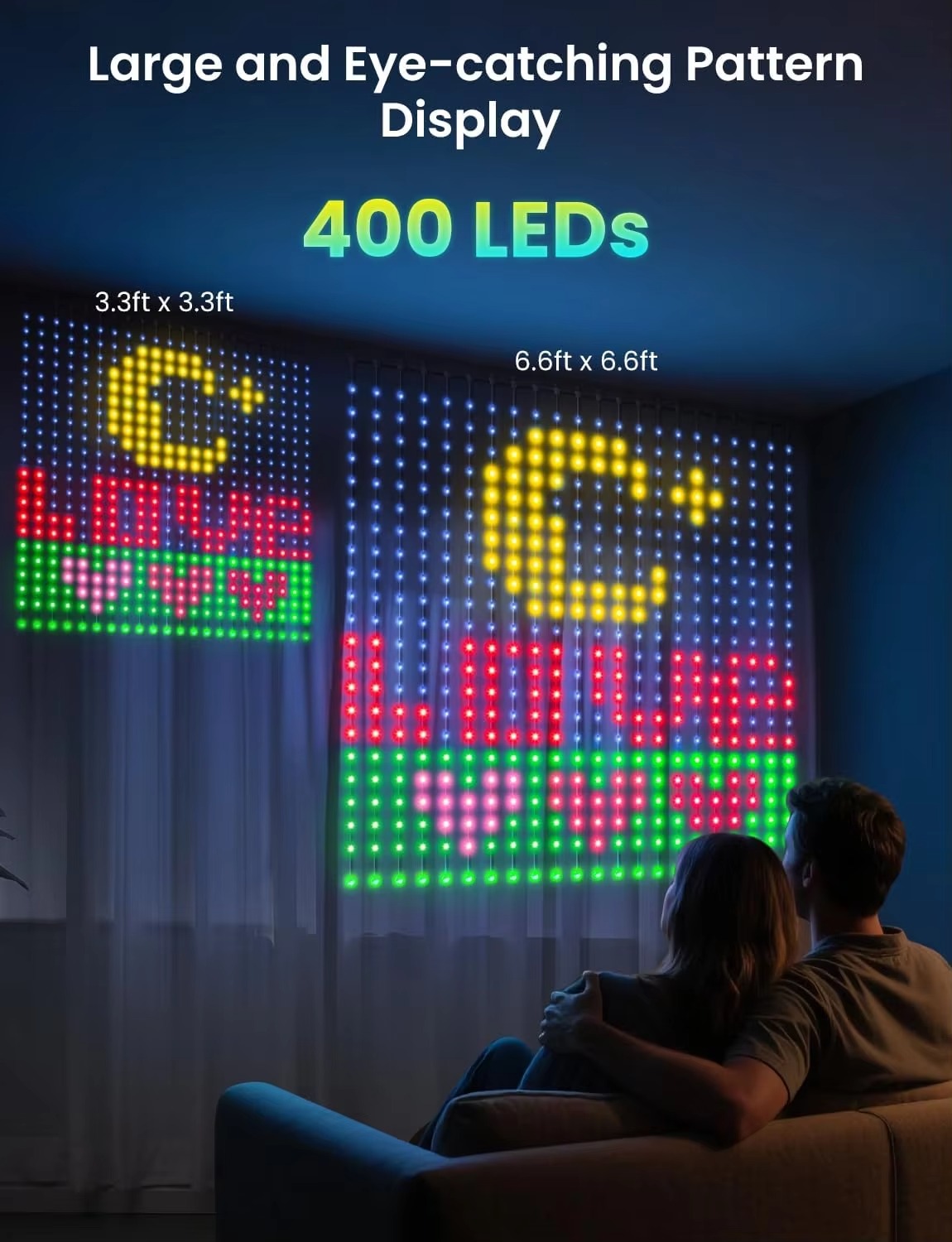 Cortina de Luces LED USB 400 c - Home Decor Free App reseña y precio