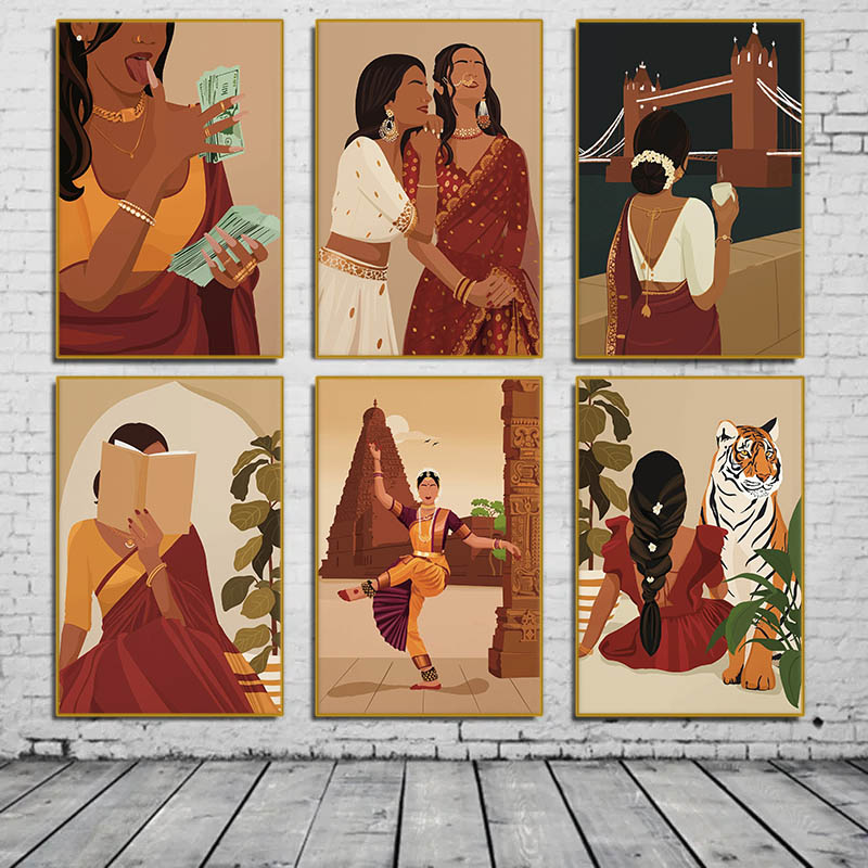 Póster en lienzo con retrato d - Home Decor Indonesia reseña y precio