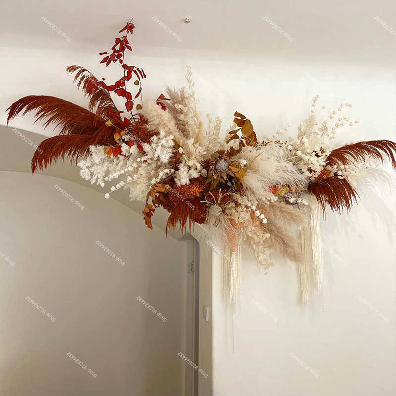 Hierba de pampas, rosa artific - Pampas Grass Decor reseña y precio