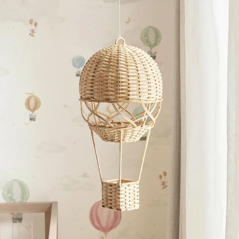 Cesta Colgante de Mimbre Hecha - Rattan Plant Basket reseña y precio