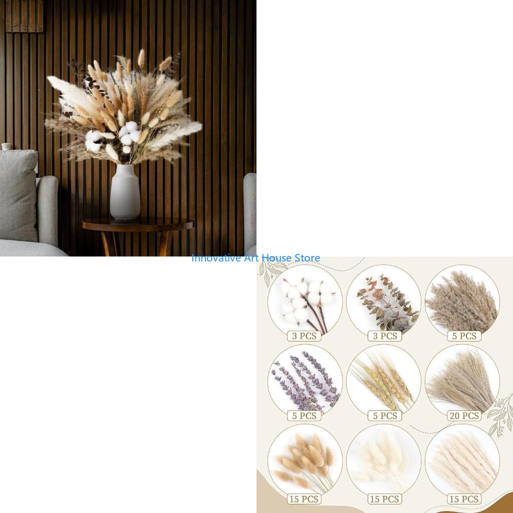 E1PC paquete flores secas reco - Pampas Grass Decor reseña y precio